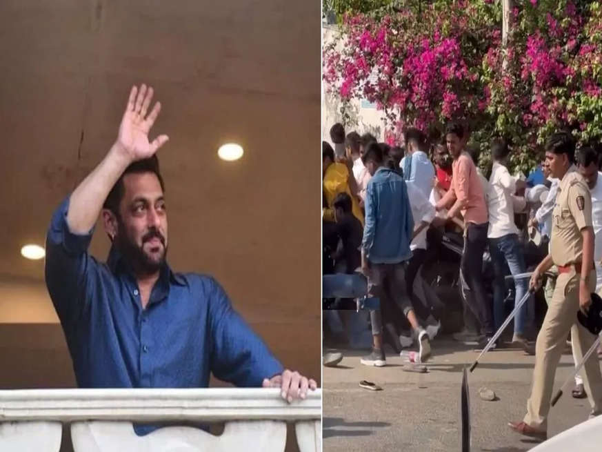 Eid पर Salman Khan के फैंस को पुलिस ने दे डाली ईदी, वायरल हुआ भाईजान के घर के बाहर हुए लाठी चार्ज का Video 