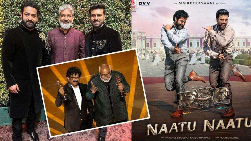Natu Natu k ऑस्कर से सम्मानित होने पर जानिए कैसा रहा Rajamouli, Ram Charan और Jr NTR का रिएक्शन 